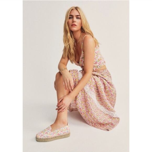 Loveshackfancy X Manebi Fruity Punch Slipper Platform Espadrilles 9 - Picture 1 of 14